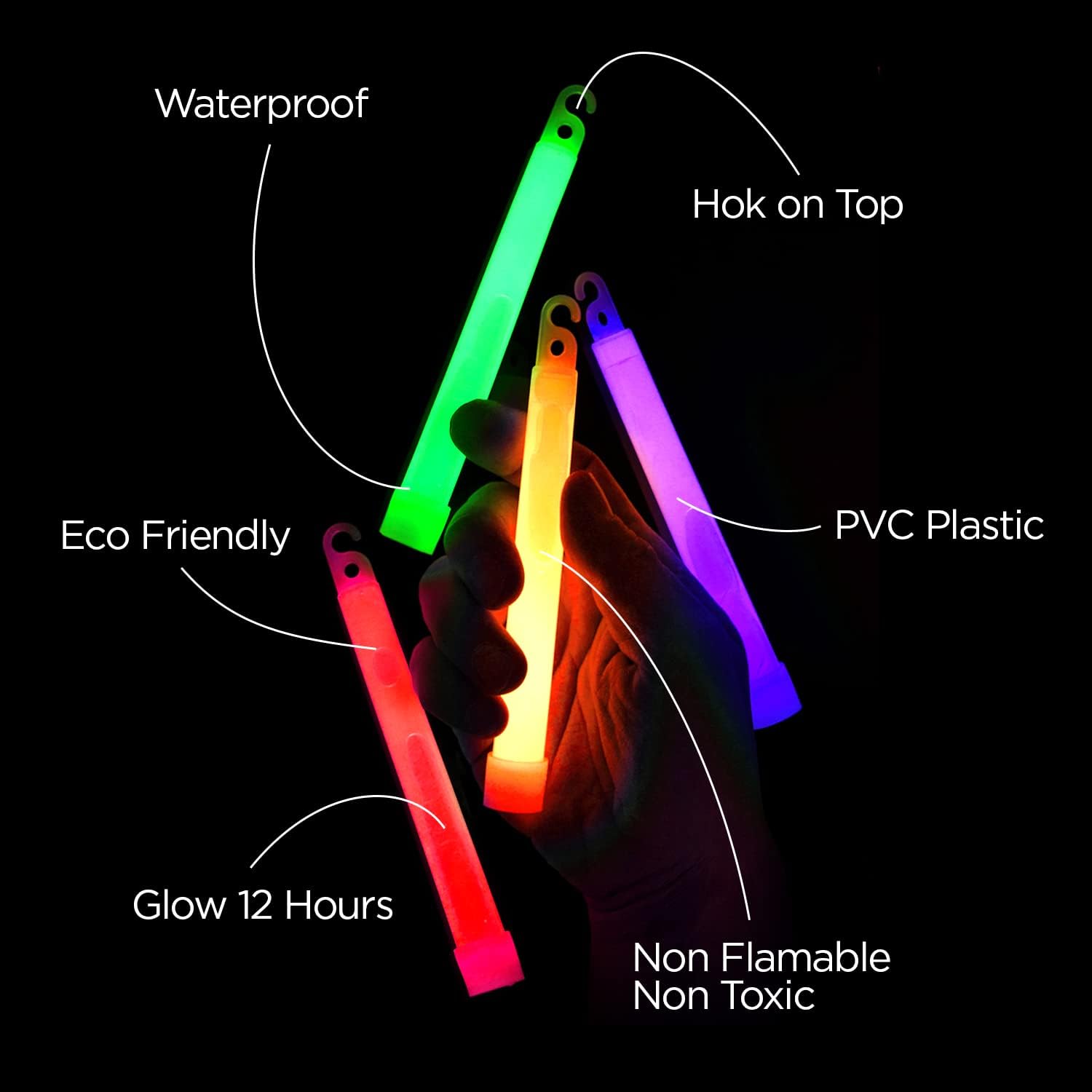 Glow in Dark Glow Sticks (Pack of 144 – £0.25 Incl. VAT each) - Image 3