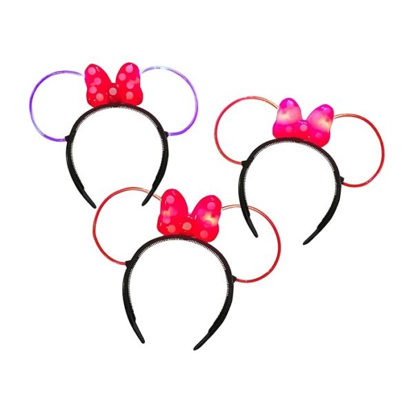 Light-Up Polka Dot Bow Ears Headband (Pack of 144  – £1.25 Incl. VAT each) - Image 3