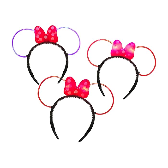 Light-Up Polka Dot Bow Ears Headband (Pack of 144  – £1.25 Incl. VAT each) - Image 3