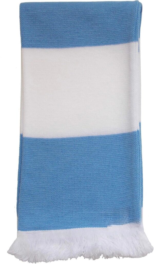 Sky Blue & White Retro Style Scarf (Pack of 100 – £2.50 Incl. VAT each) - Image 3