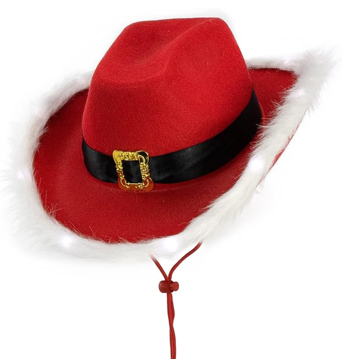 Light-up Christmas Cowboy Hat (Pack of 50 – £2.50 Incl. VAT each) - Image 2