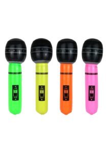 Inflatable Microphone (66cm) 4 Assorted Neon Colours | Pack of 50 – £0.75 Incl. VAT each