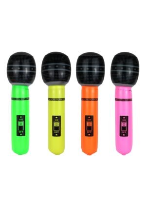 Inflatable Microphone (66cm) 4 Assorted Neon Colours | Pack of 50 – £0.75 Incl. VAT each